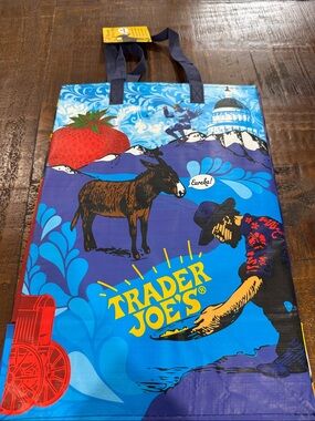 Trader Joe's California Reusable Grocery Tote - Blue Multi